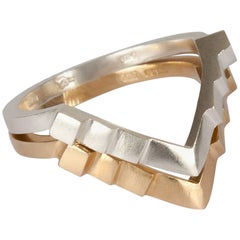 Emer Roberts Gold Stacking Wishbone Ring