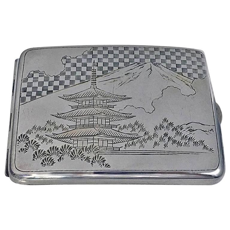 Fine Japanese 950 Silver Box Case, circa 1920