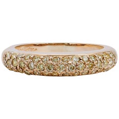 Diamond Pave Yellow Gold Ring