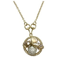 Gucci Flora Horsebit Diamond Necklace