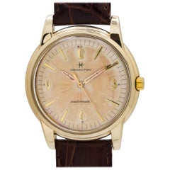 Hamilton Yellow Gold Retro Screwback Automatic Wristwatch, circa 1950s