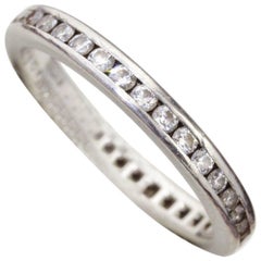 Tiffany Platinum Handmade Diamond Eternity Ring with 34 Diamonds, .56 Carat
