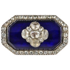 Diamond Bristol Glass Brooch