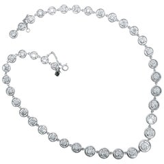 Vintage Platinum and Diamond Riviere Necklace