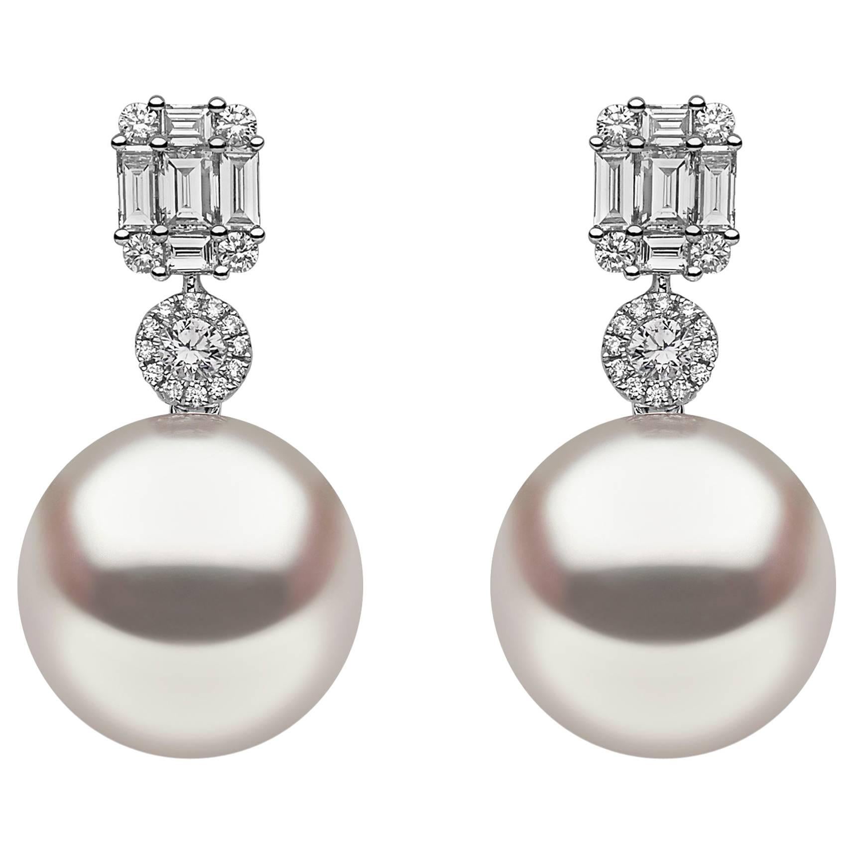 Yoko London South Sea Pearl Diamond Earrings
