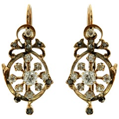 Antique Diamond Gold Earrings