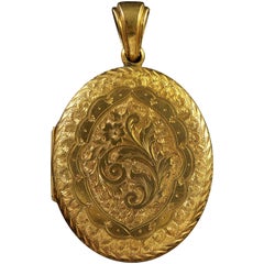 Antique Victorian Solid Gold Locket, circa 1870