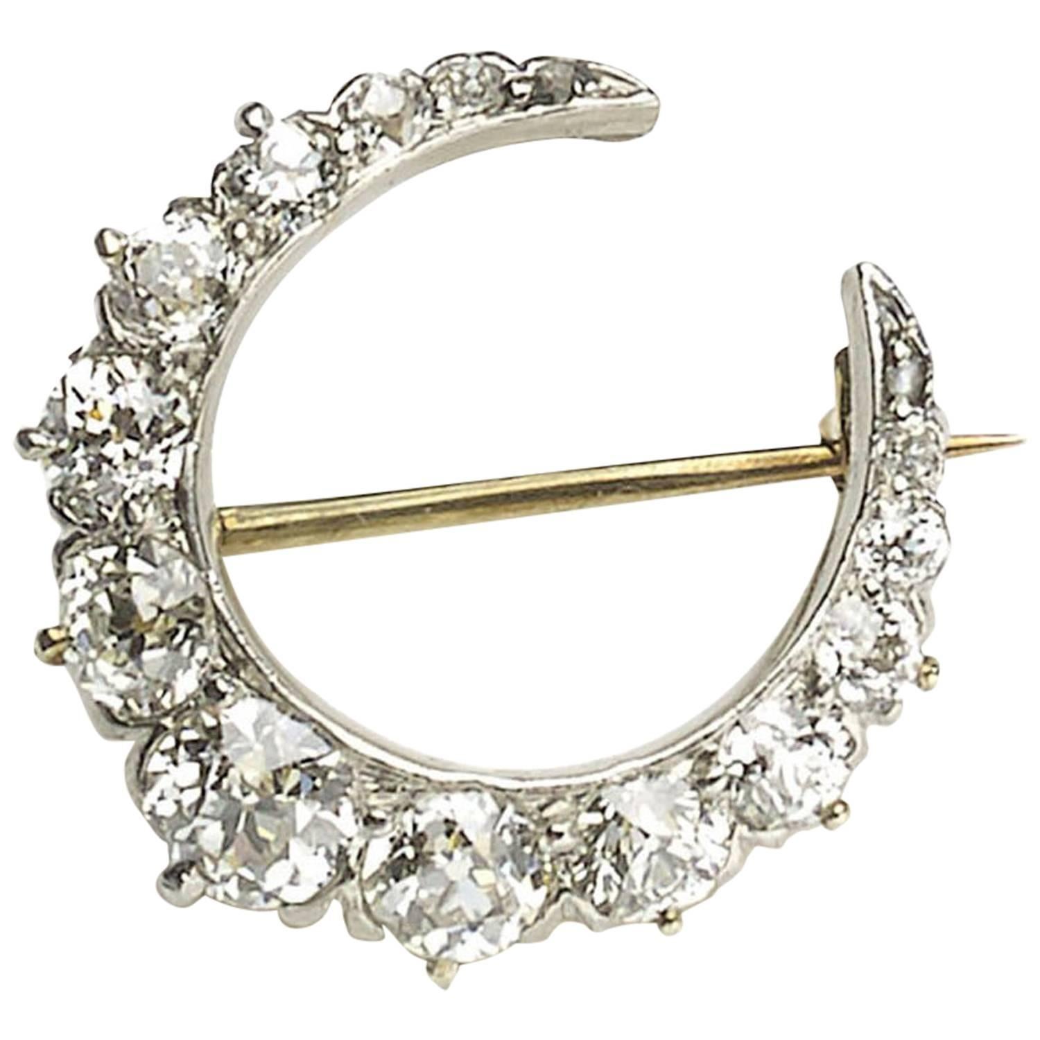 Tiffany & Co. Diamond Crescent Brooch