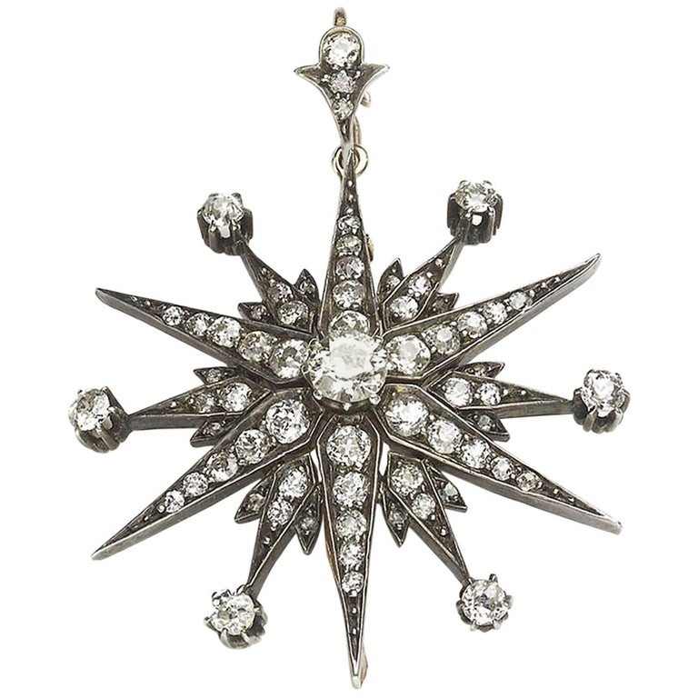 Antique Diamond Star Pendant at 1stDibs
