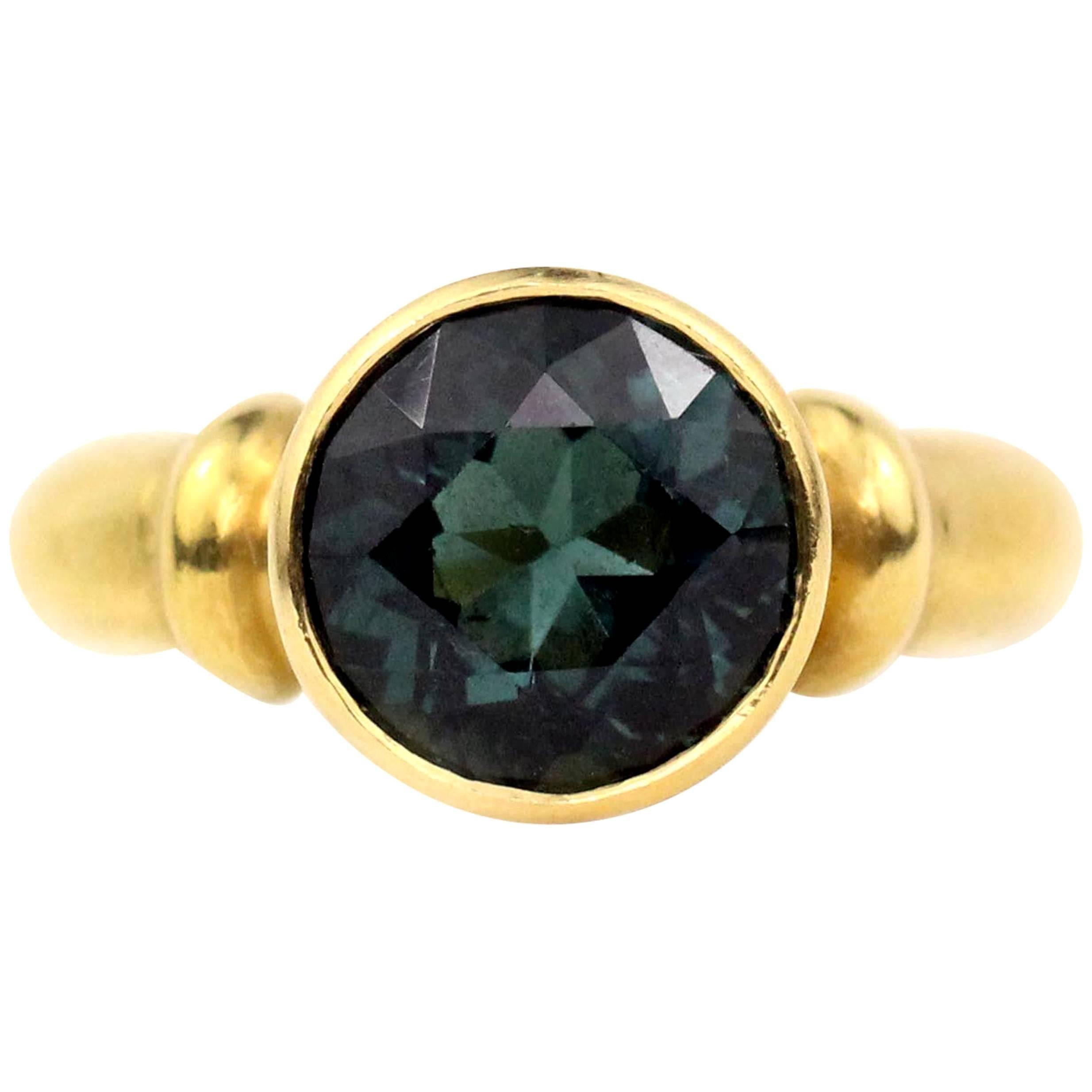 Julius Cohen Green Tourmaline Ring
