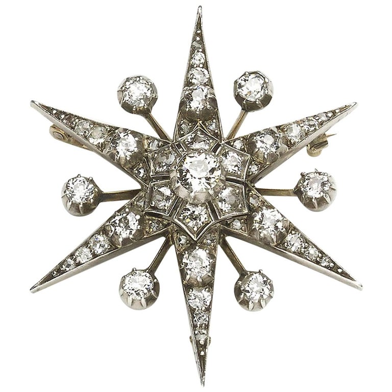 Antique Diamond Star Brooch at 1stDibs victorian diamond star brooch, vintage star brooch