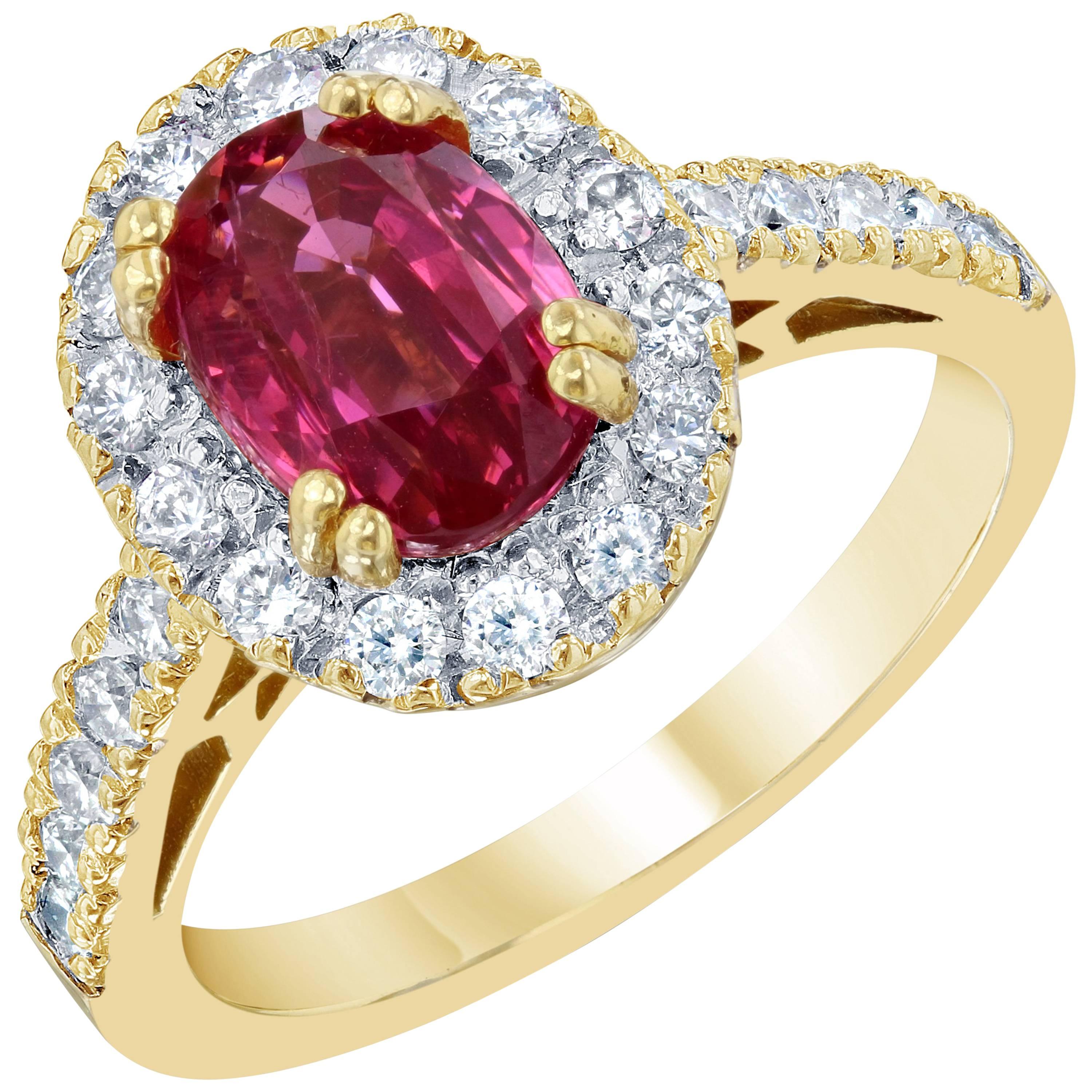 2.97 Carat Spinel Diamond Ring