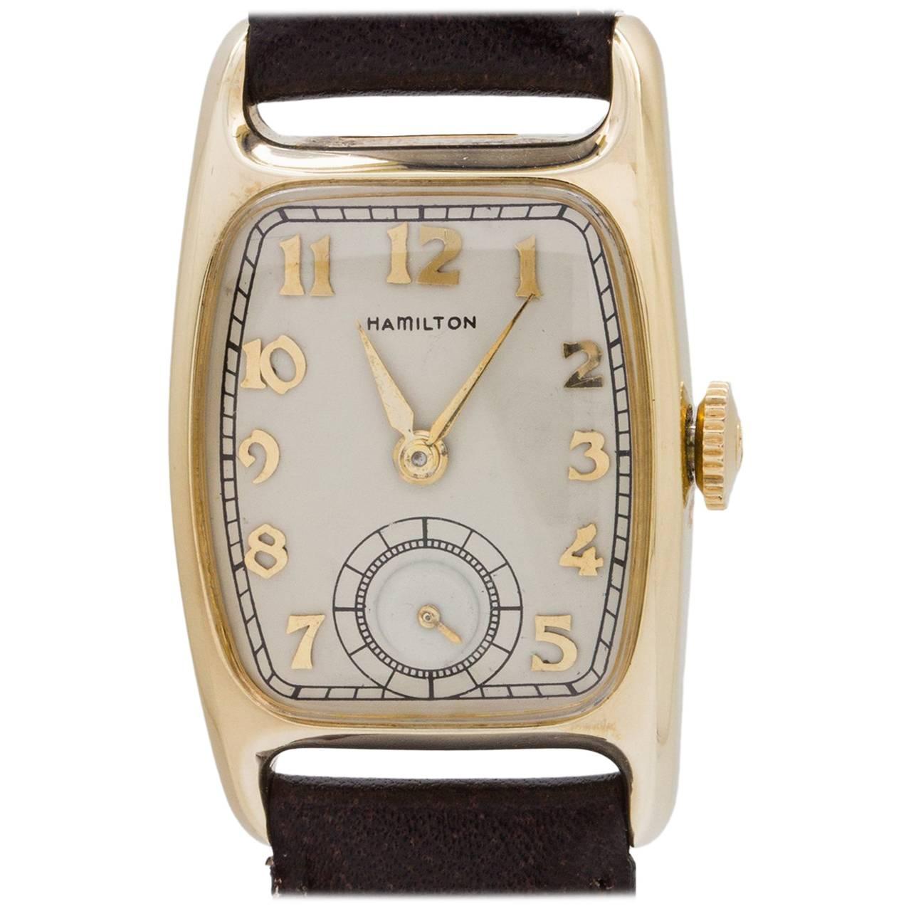Hamilton Gold Filled Boulton Manual Wristwatch, circa 1940s