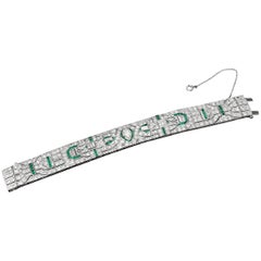 Art Deco Emerald and Diamond Bracelet