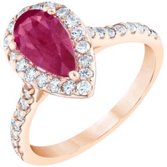 GIA Certified 1.88 Carat Ruby Diamond Ring