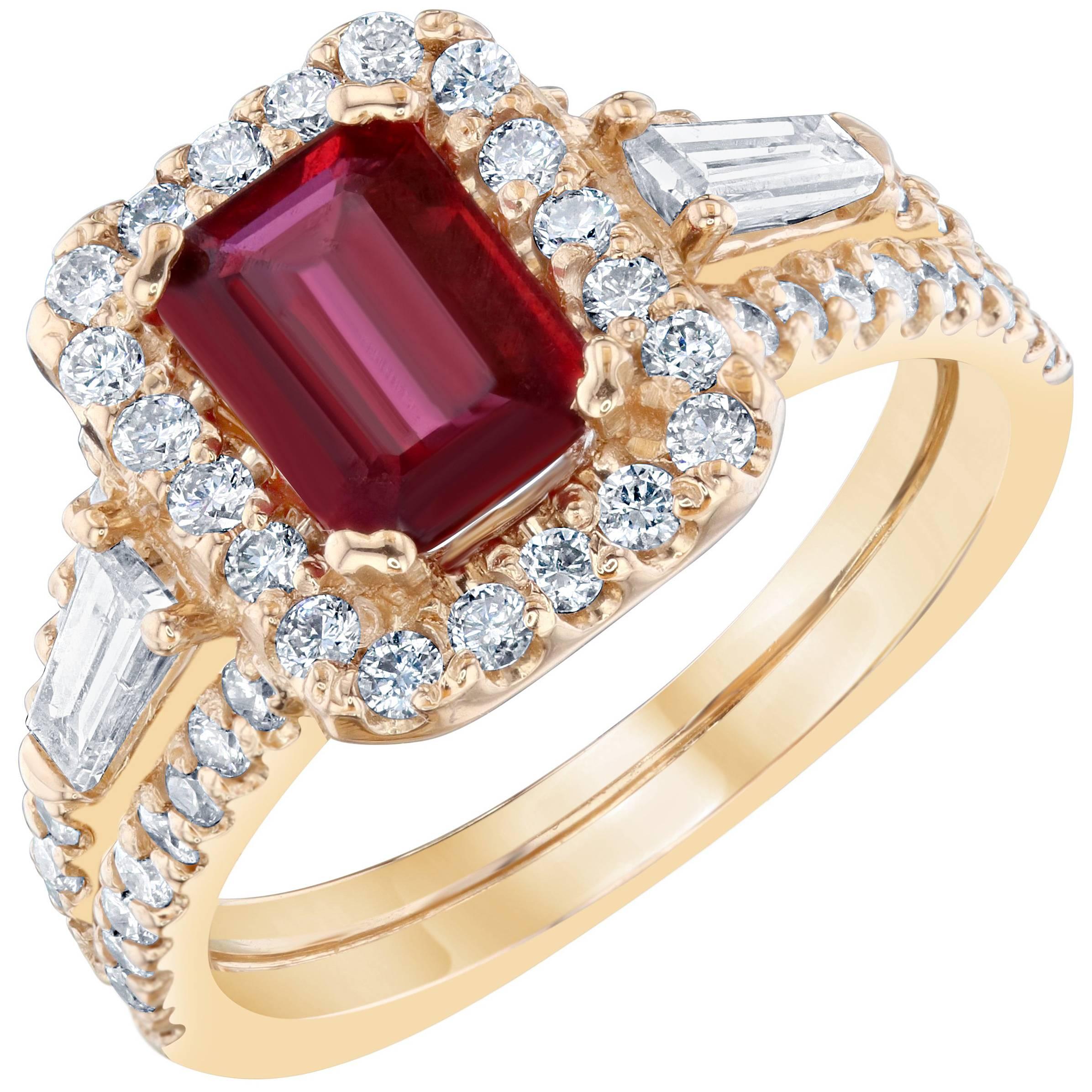 GIA Certified 2.34 Carat Ruby Diamond Cocktail Ring