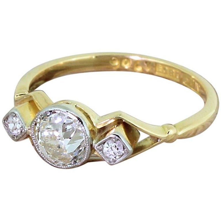 Retro Aquamarine Citrine Ring Retro Aquamarine Citrine Ring