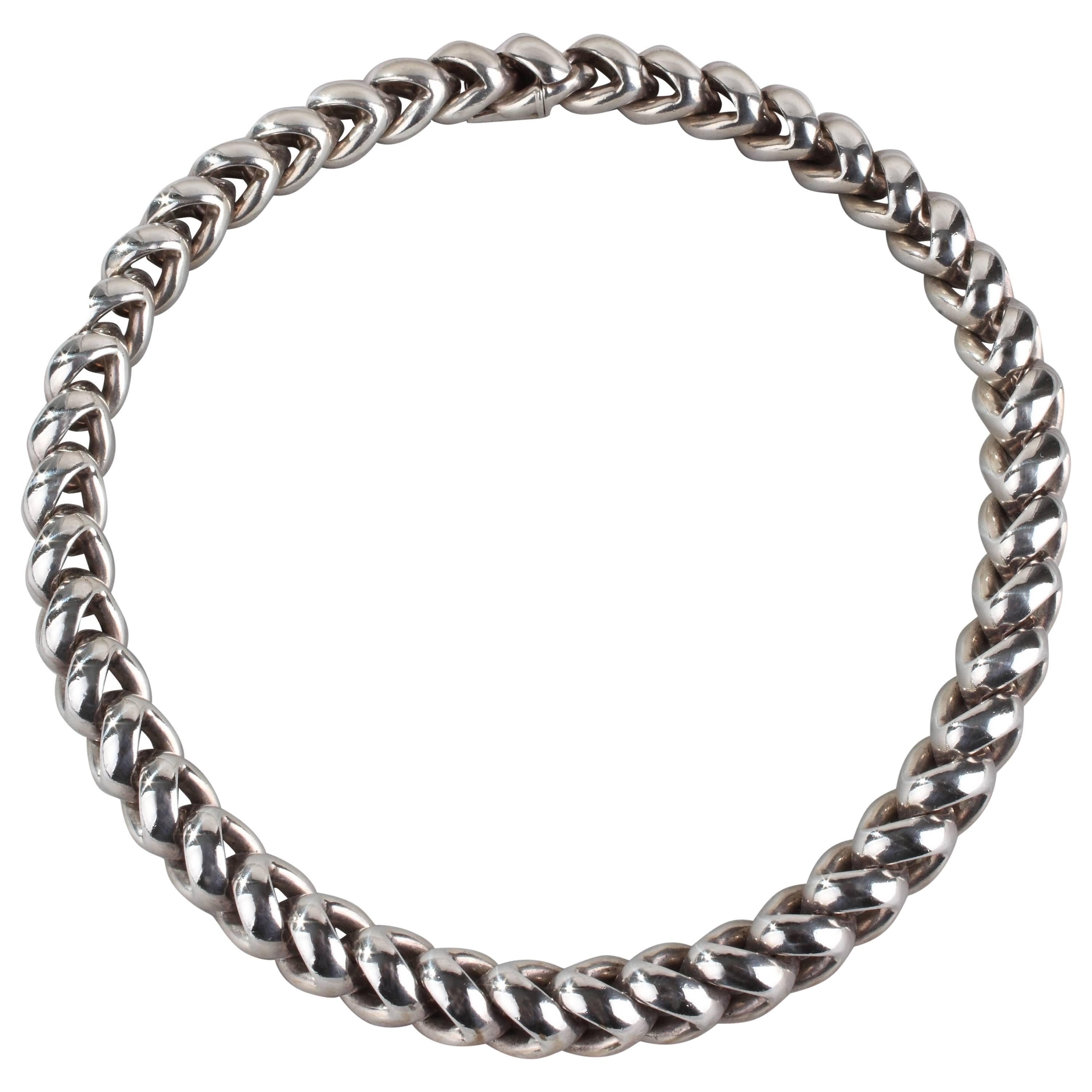 Hermès Paris Sterling Silver Necklace