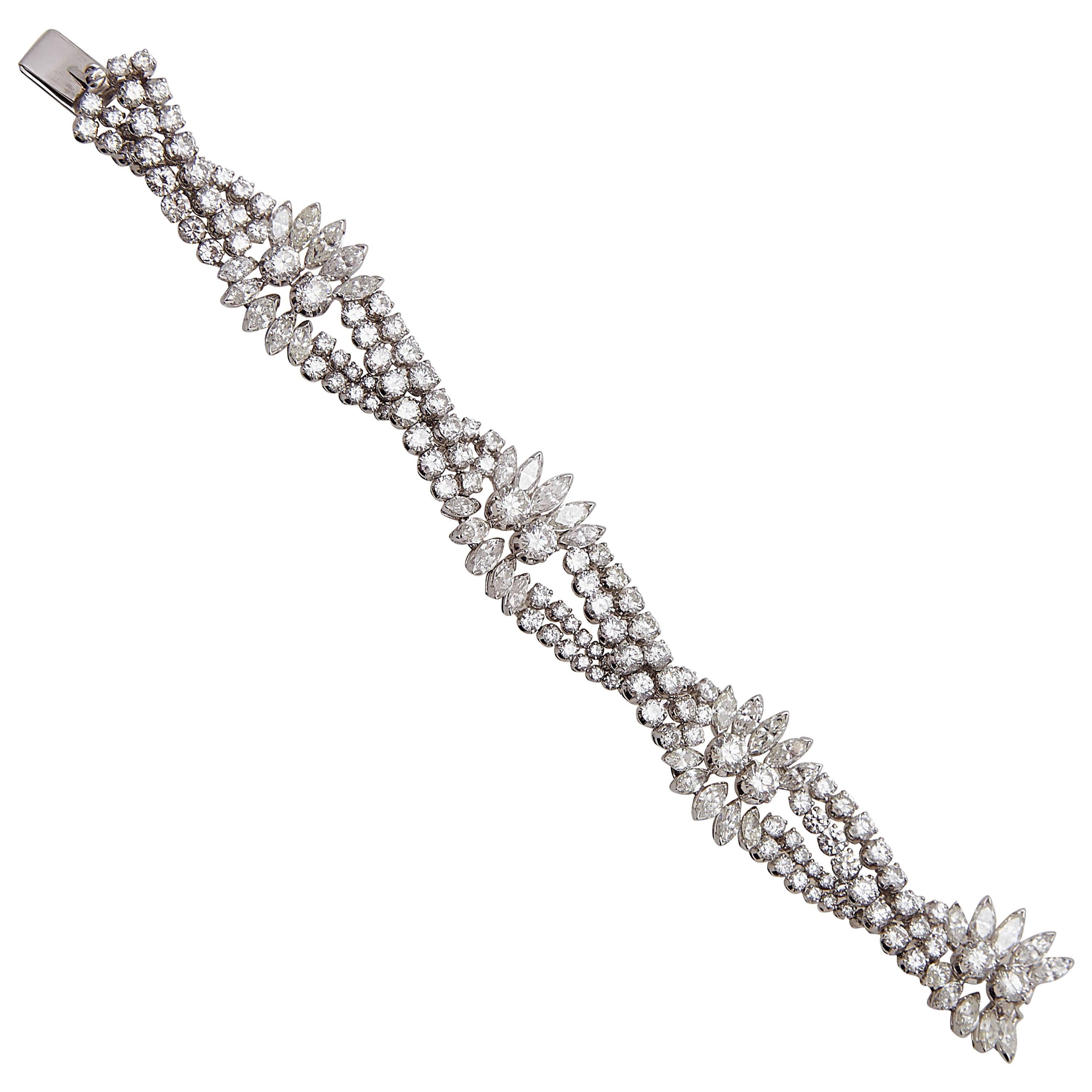 Platin-Armband mit Diamant