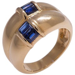Baguette Sapphire Ring