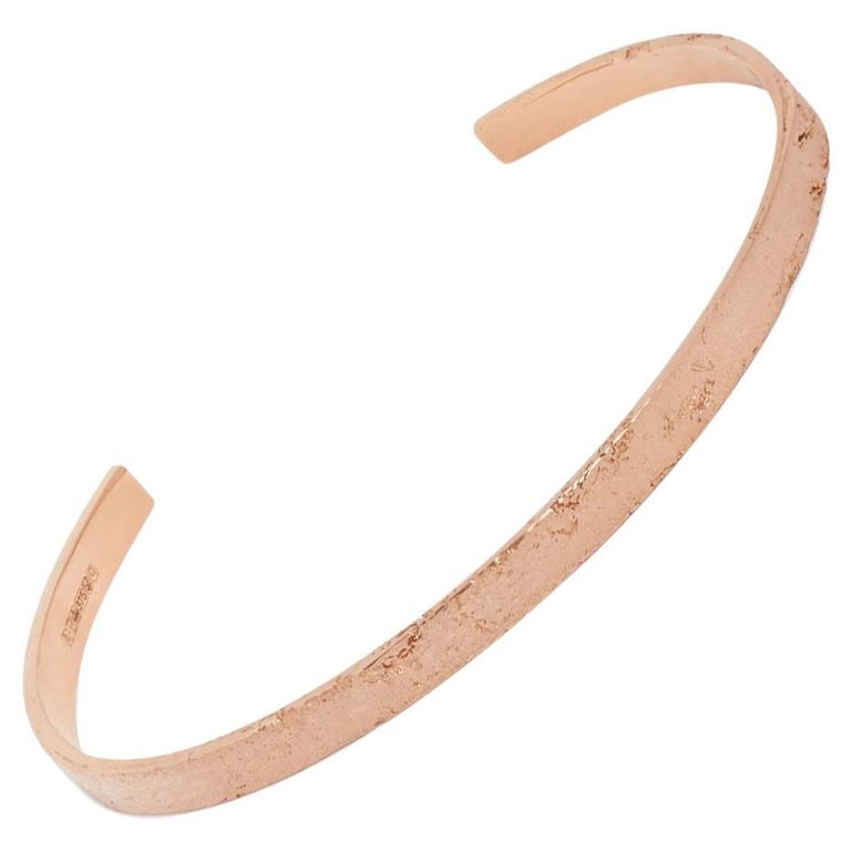 Men's Rose Gold Paper Cuff Bracelet by Allison Bryan at 1stDibs