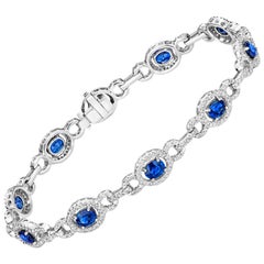 Tivon Fine Jewelry 'Heirloom' 18 Carat Blue Sapphire and Diamond Bracelet