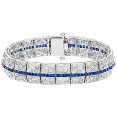 Tivon Fine Jewelry 'Versailles Collection' 18k Blue Sapphire and Diamond Cuff