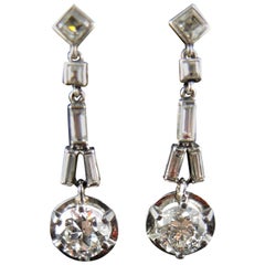French Art Deco Diamond Earrings