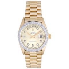 Rolex Yellow Gold Diamond President Day-Date Automatic wristwatch ref 8038