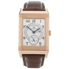 Jaeger-LeCoultre Rose Gold Reverso Mechanical Wind Wristwatch Ref W4340, 2002