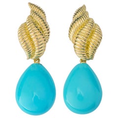 Exceptional Tiffany & Co. Turquoise Drop Earrings