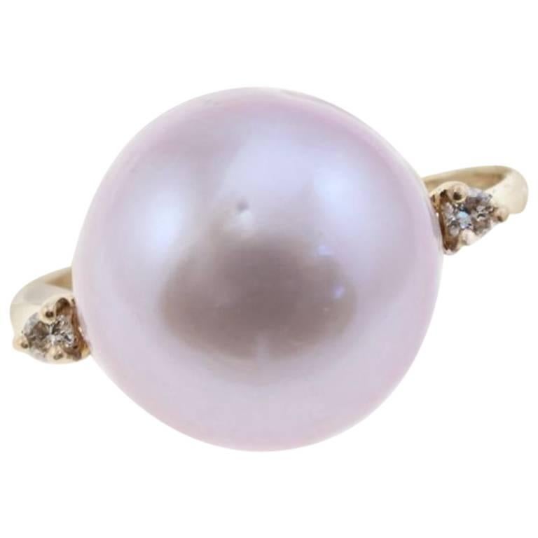 Rose gold Pearl Ring