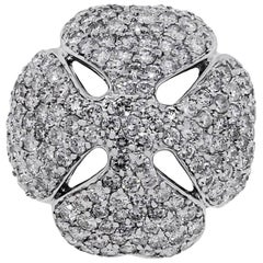 Pave Diamond Clover Ring