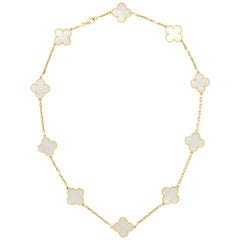 Van Cleef & Arpels Yellow Gold Alhambra Necklace