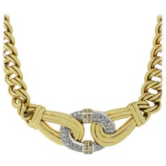 4 Carat Total Diamond Large Statement Necklace