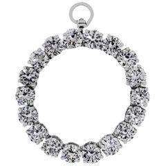 5 Carat Total Diamond Brooch Pendant