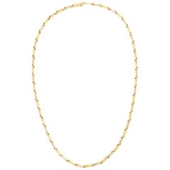 Cartier 18 Karat Yellow and White Gold Chain-Link Necklace