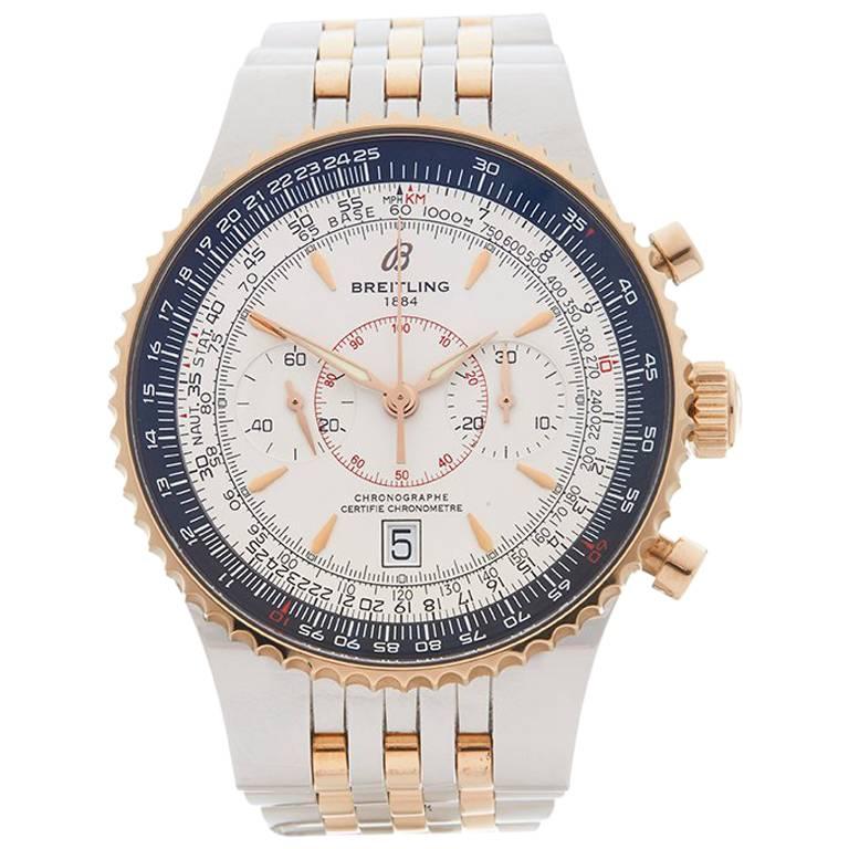 Breitling Yellow Gold Stainless Steel Montbrillant Legende Chronograph Watch