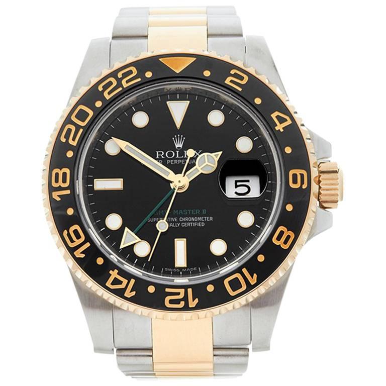 Rolex Yellow Gold Stainless Steel Gmt-Master II Automatic Wristwatch, 2007