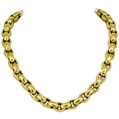 Tiffany & Co. Paloma Picasso Hammered Gold Link Necklace