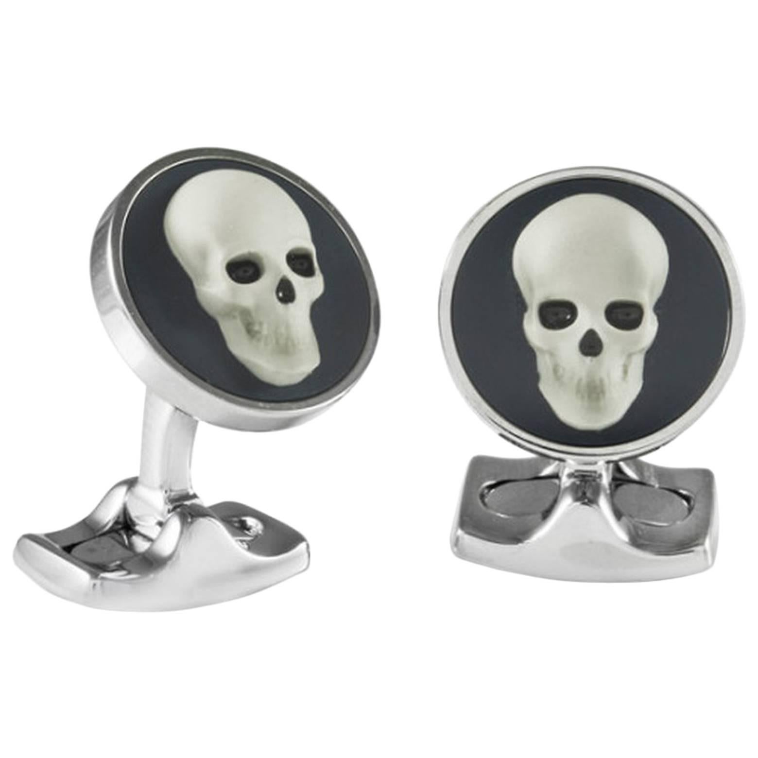 Deakin and Francis Skull Cameo Cufflink at 1stDibs