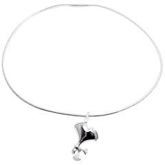 Cartier Ginkgo Leaf Diamond White Gold Pendant Necklace