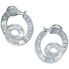 Diamond and Platinum Earrings