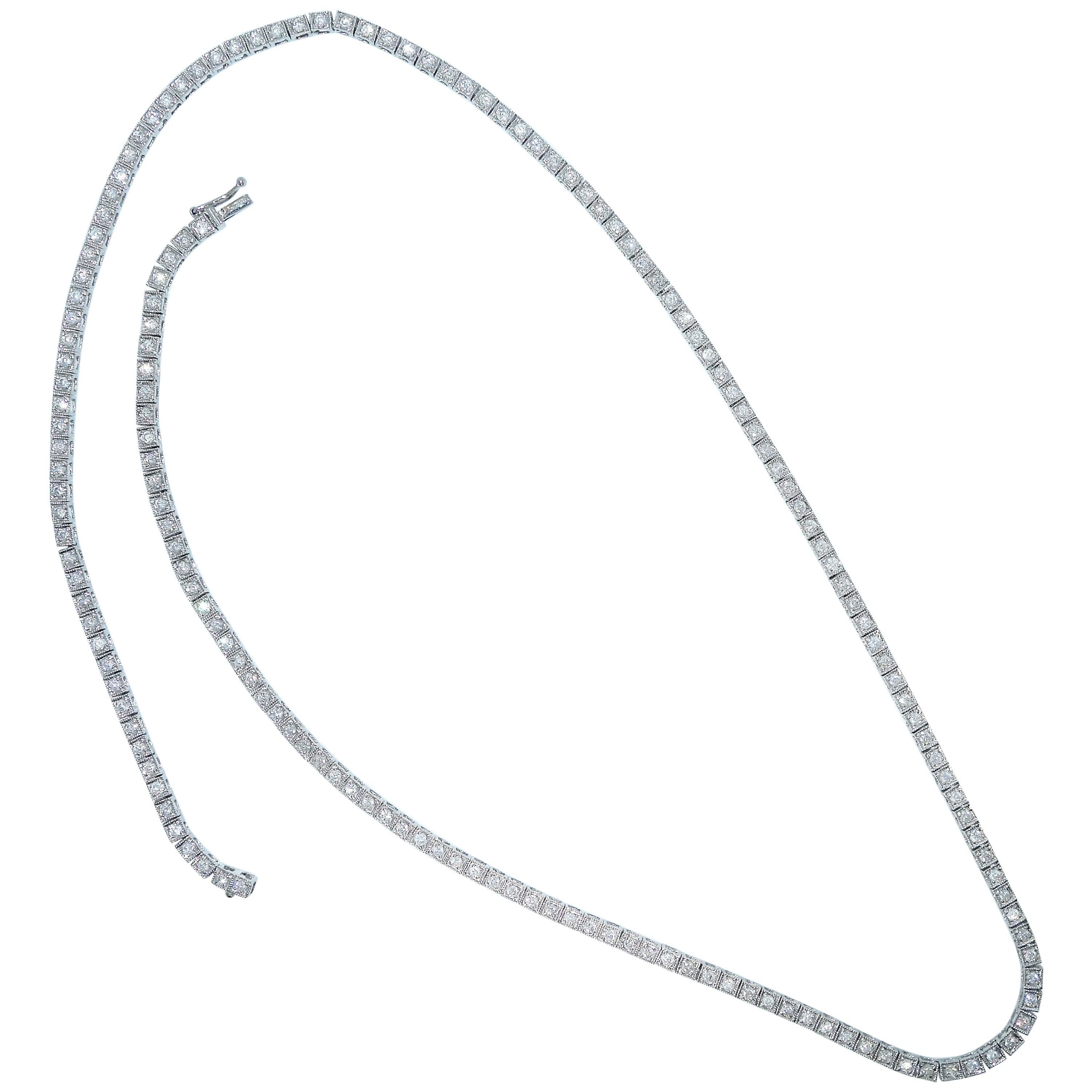  Diamond and White Gold Necklace