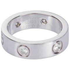 Cartier Six Diamond 18 Karat White Gold Love Ring