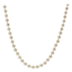 French 1950s Japanese Cultured Pearls Chocker Necklace