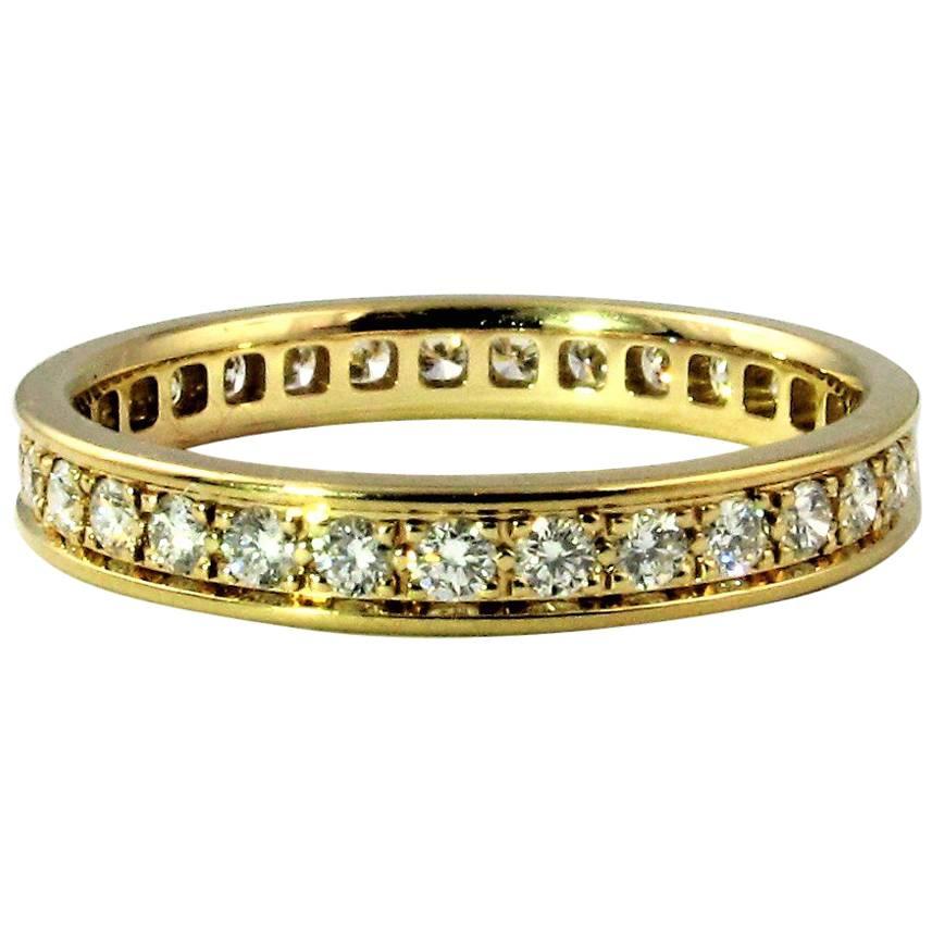 Cartier Diamond US Yellow Gold Eternity Wedding Ring