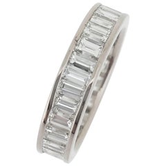 Engagement Diamond Eternity Wedding Band Ring Gold Baguette Art Deco