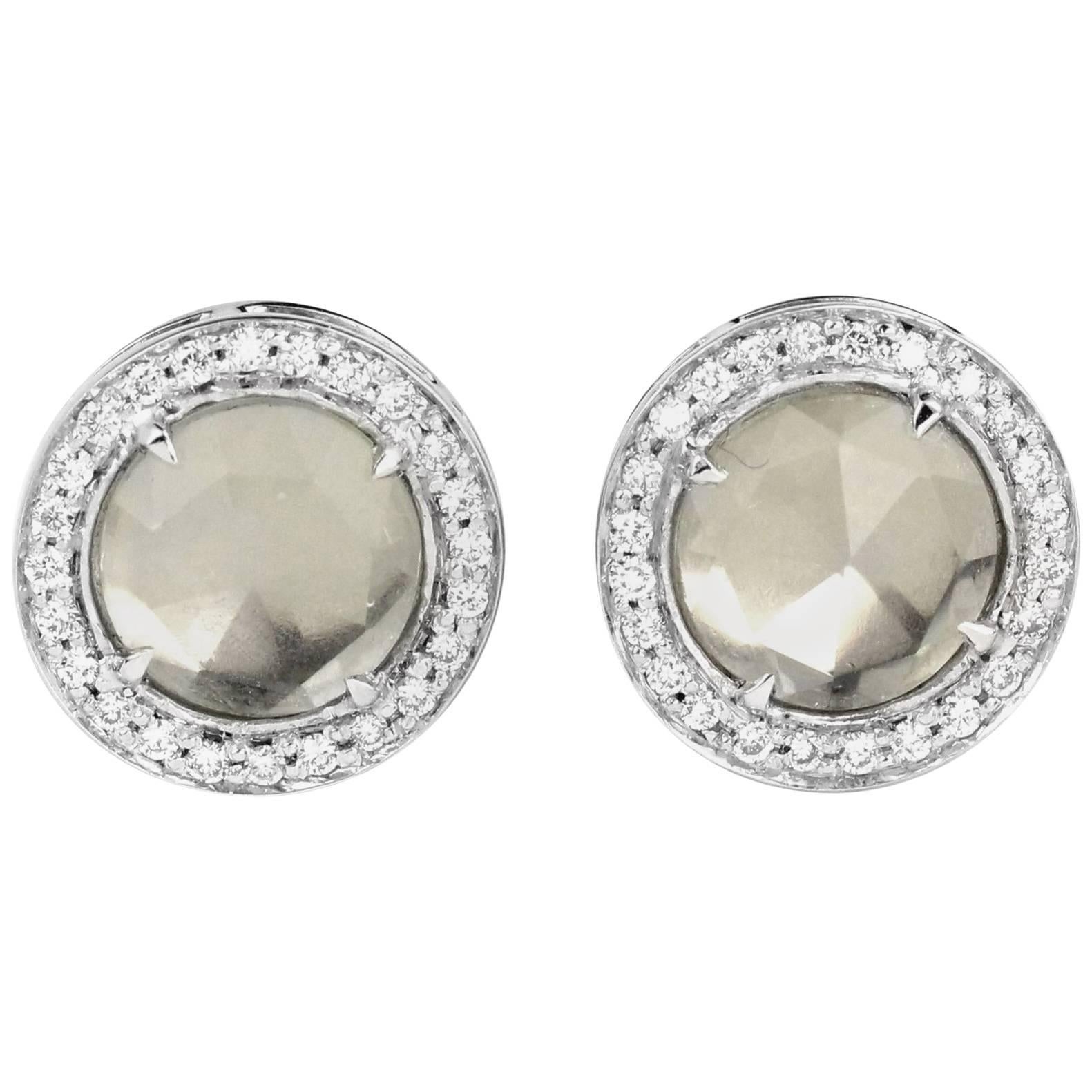 Beryl and Diamond Earrings