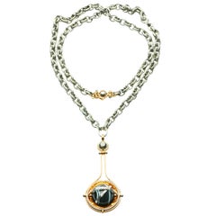 Mecanique Celeste Pendentif Pluton Or, Onyx et Diamant